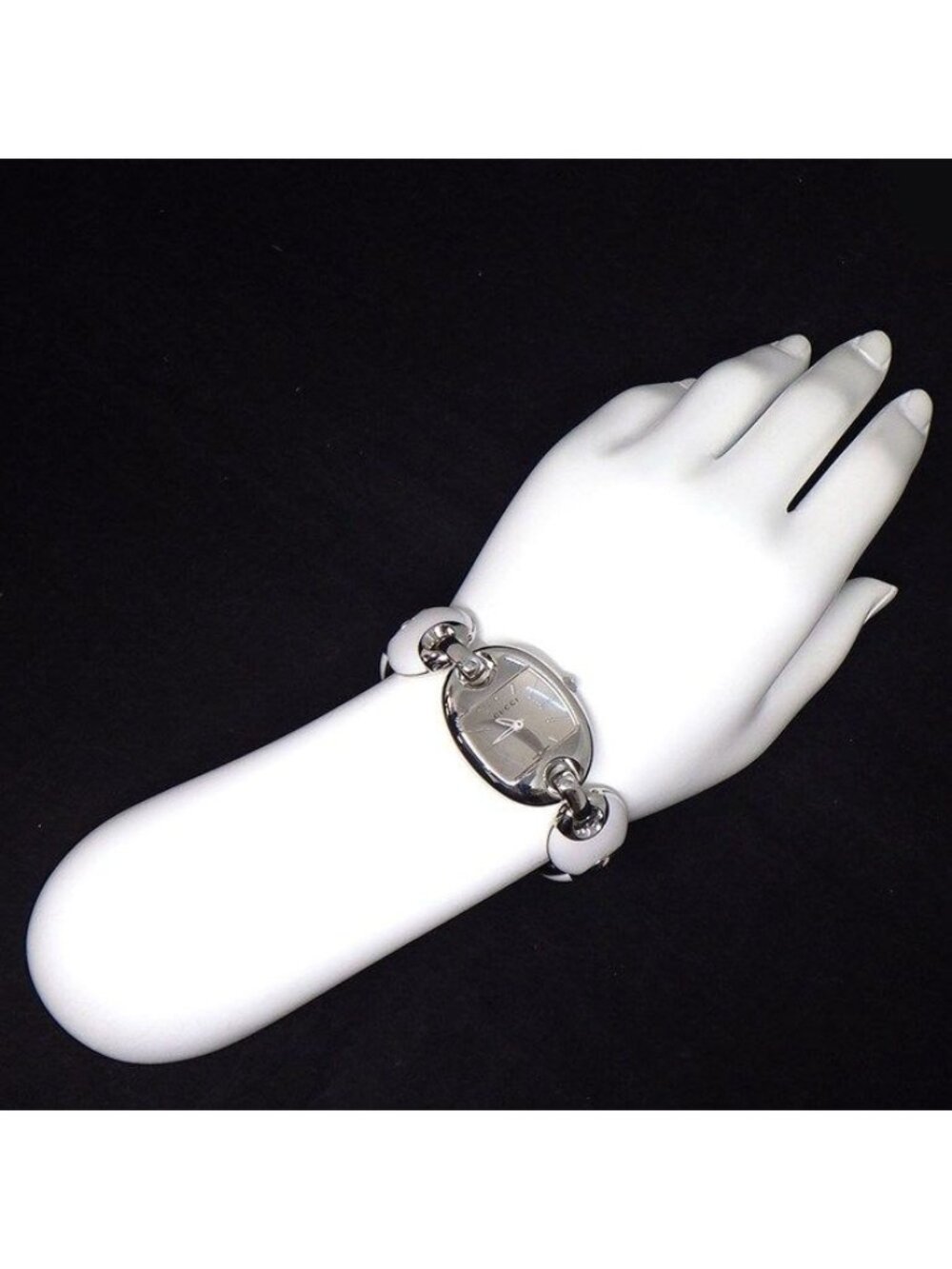 Gucci Watch Marina 121.5 Mirror Surface Dial Oval Link Bracelet - Picture 8 of 10